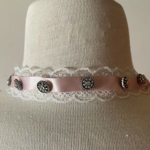 Pink Aldo lace choker
